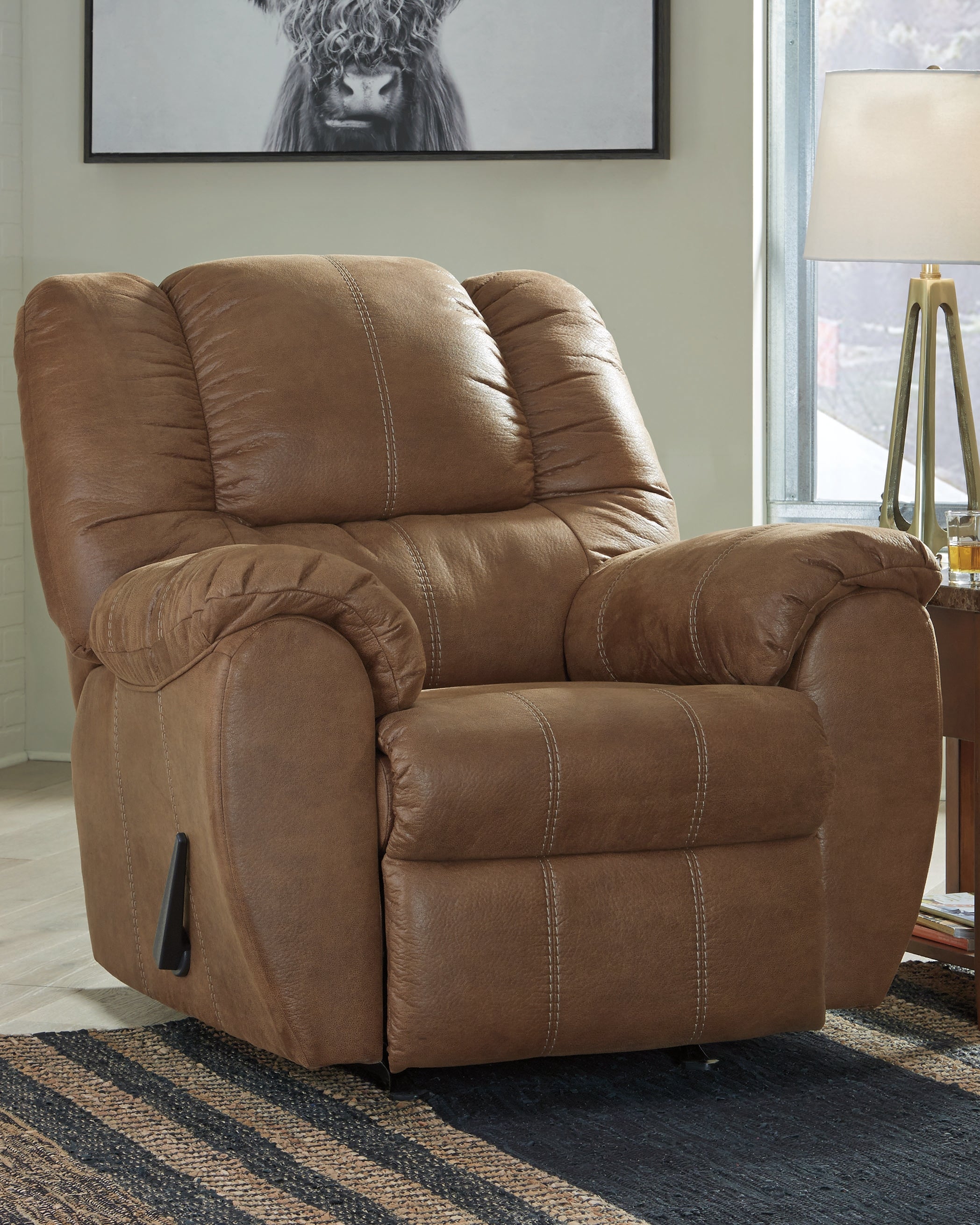 Floridian Furniture - Ashley Furniture - McGann Living Room - Rocker Recliner / Walnut - 1030125