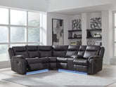 Floridian Furniture - Ashley Furniture - Sultan Meadow Sectional - 2-Piece Reclining Sectional / Carbon - PC13001S1