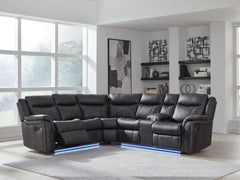 Floridian Furniture - Ashley Furniture - Sultan Meadow Sectional - 2-Piece Reclining Sectional / Carbon - PC13001S1