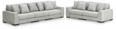 Floridian Furniture - Ashley Furniture - Regent Park 3-Piece Sectional Sofa and 2-Piece Sectional Loveseat - 3-Piece Sectional Sofa and 2-Piece Sectional Loveseat / Pewter - 14404U4
