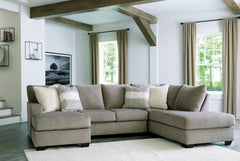 Floridian Furniture - Ashley Furniture - Creswell Sectional - RAF 2-Piece Sectional with Chaise / Stone - 15305S2