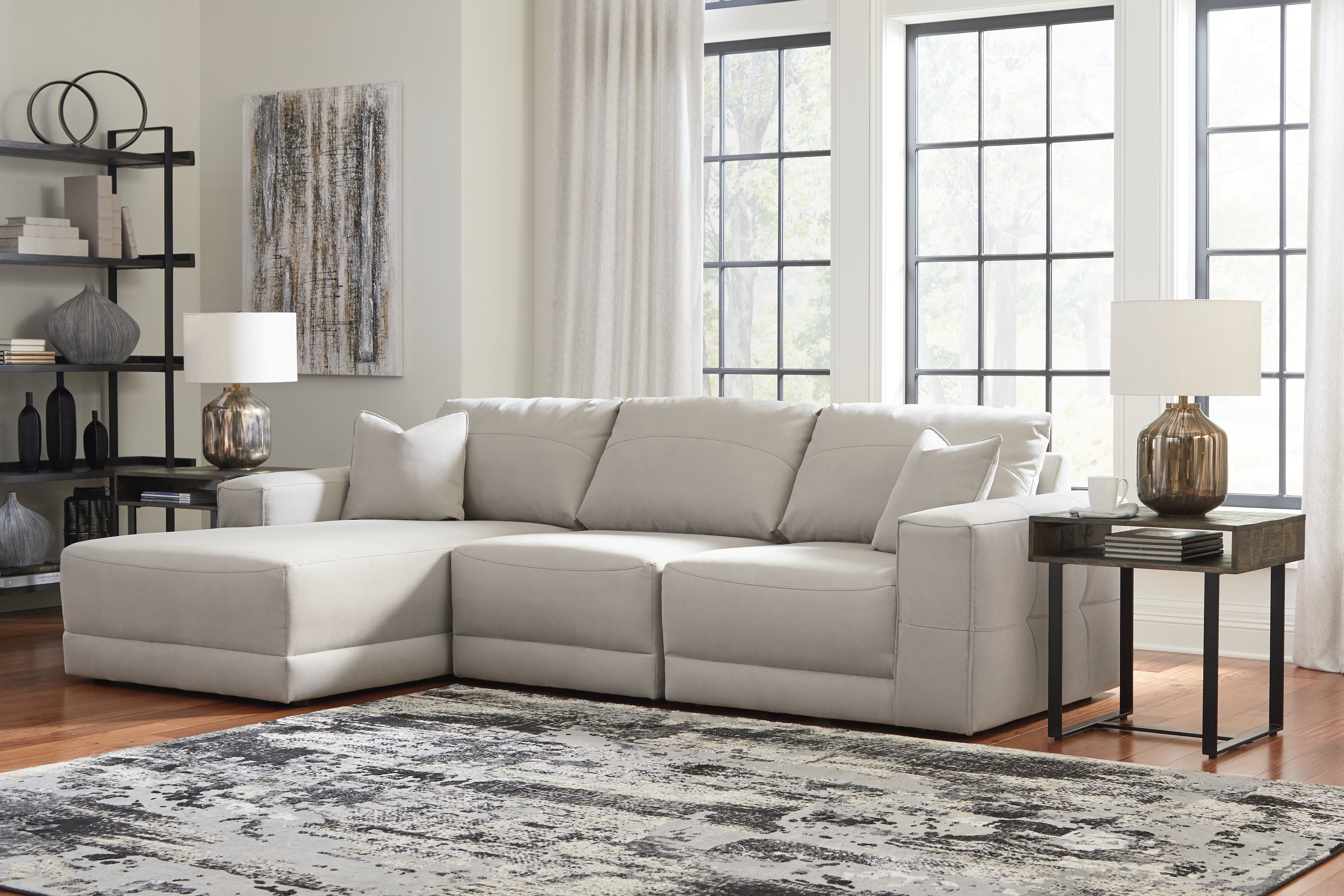 Floridian Furniture - Ashley Furniture - Next-Gen Gaucho Sectional - RAF 2-Piece Sectional Loveseat / Gray - 18304S3