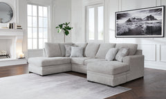 Floridian Furniture - Ashley Furniture - Gabyleigh Sectional - RAF 2-Piece Sectional with Chaise / Nickel - 20904S2