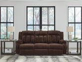 Floridian Furniture - Ashley Furniture - Observation Living Room - REC PWR Sofa w/Drop Down Table / Chocolate - PC2140699
