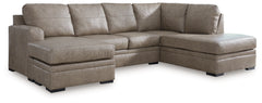 Floridian Furniture - Ashley Furniture - Amuleto Sectional - RAF 2-Piece Sectional with Chaise / Desert - 22405S2