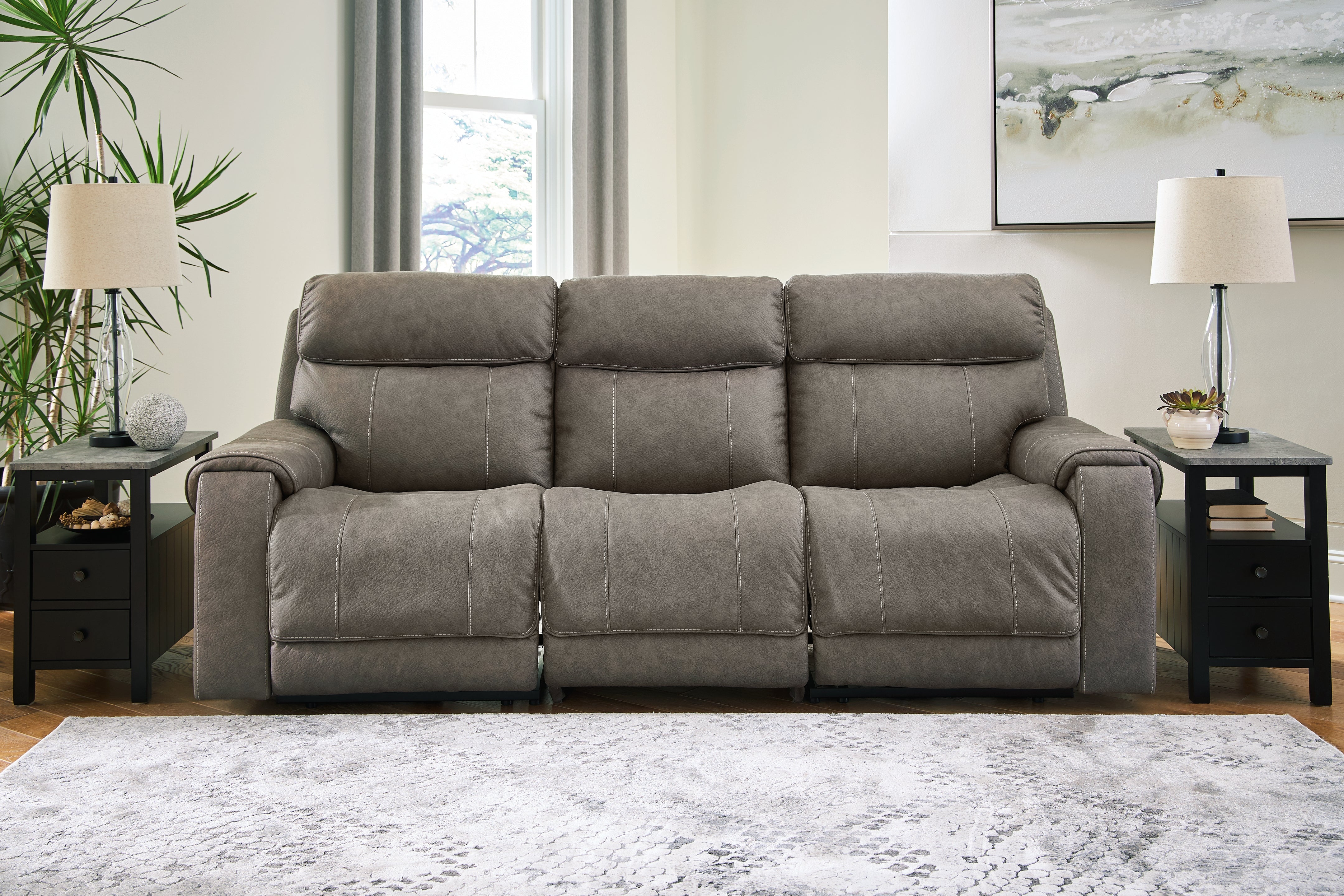 Floridian Furniture - Ashley Furniture - Starbot Sectional - 3-Piece Power Reclining Sectional Sofa / Fossil - 23501S3