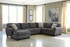 Floridian Furniture - Ashley Furniture - Ambee Sectional - RAF 3-Piece Sectional with Chaise / Slate - 28620S1