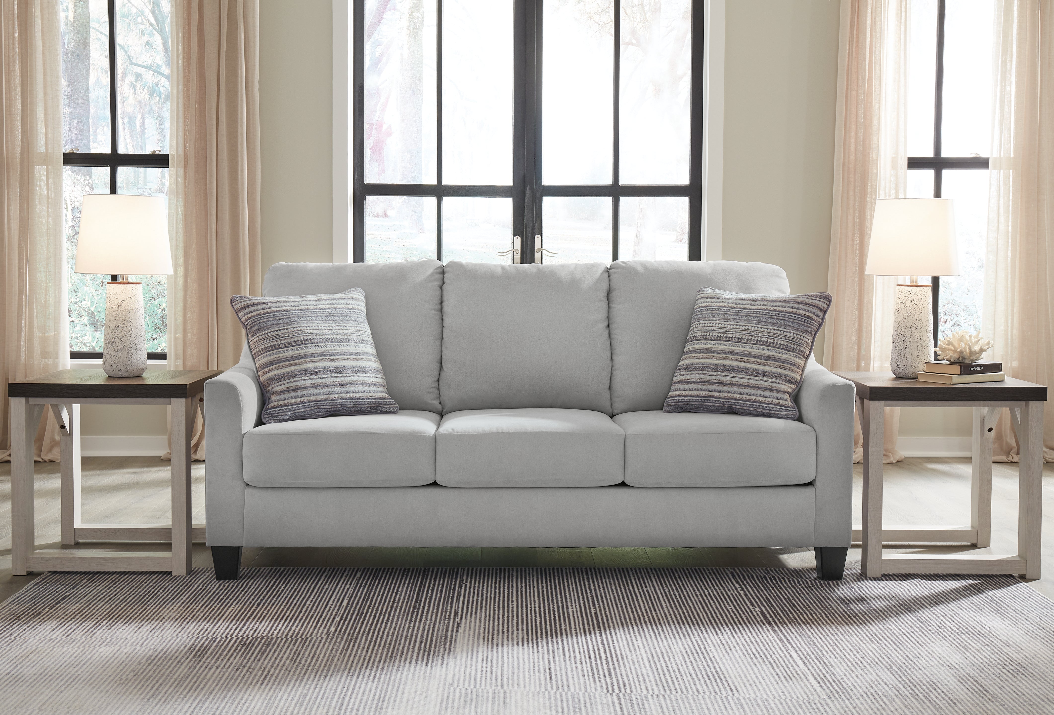 Floridian Furniture - Ashley Furniture - Adlai Living Room - Queen Sofa Sleeper / Shadow - 3010339