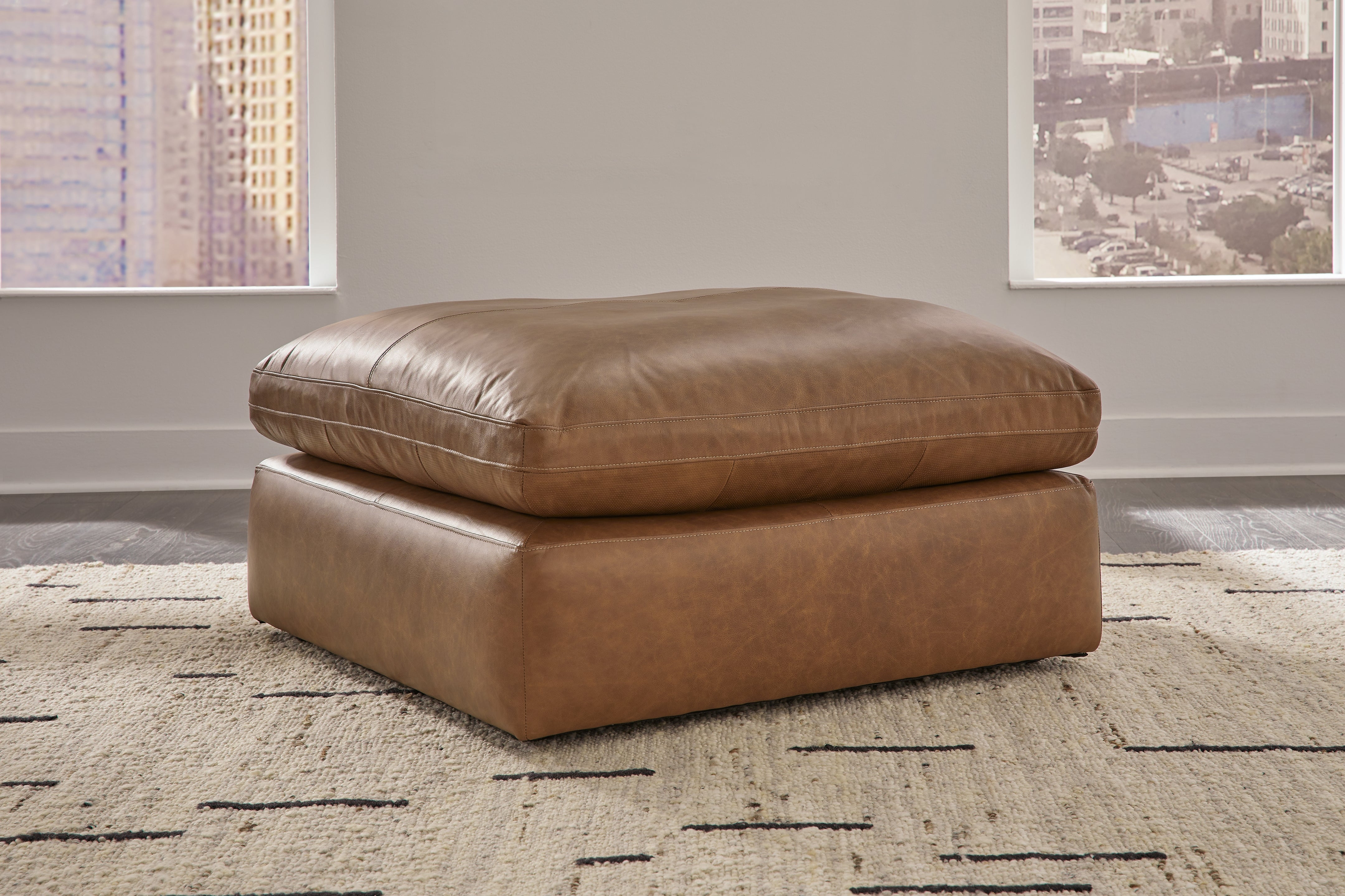 Floridian Furniture - Ashley Furniture - Emilia Living Room - Oversized Accent Ottoman / Caramel - 3090108