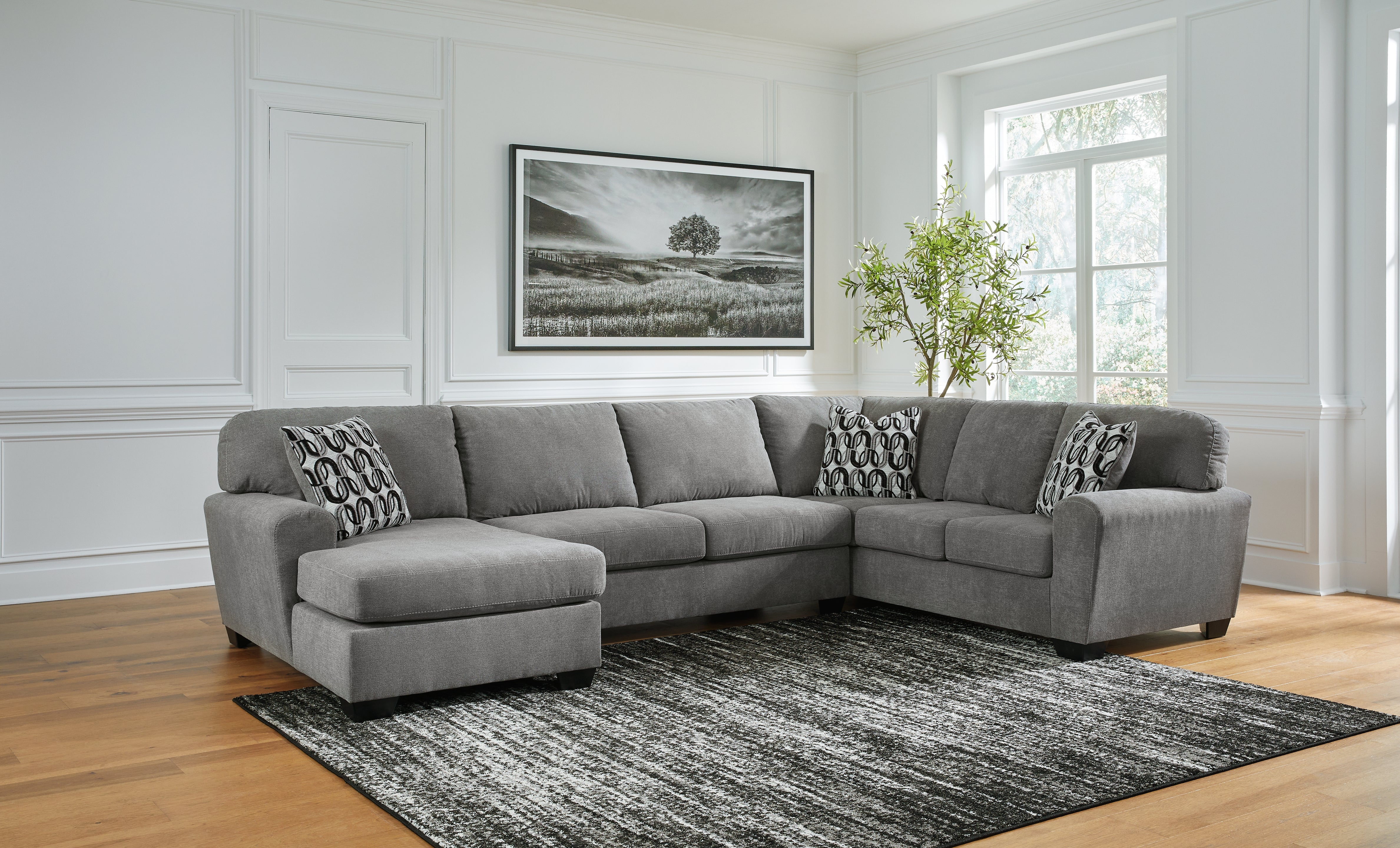 Floridian Furniture - Ashley Furniture - Birkdale Court Sectional - RAF 3-Piece Sectional / Gray - 32402S3
