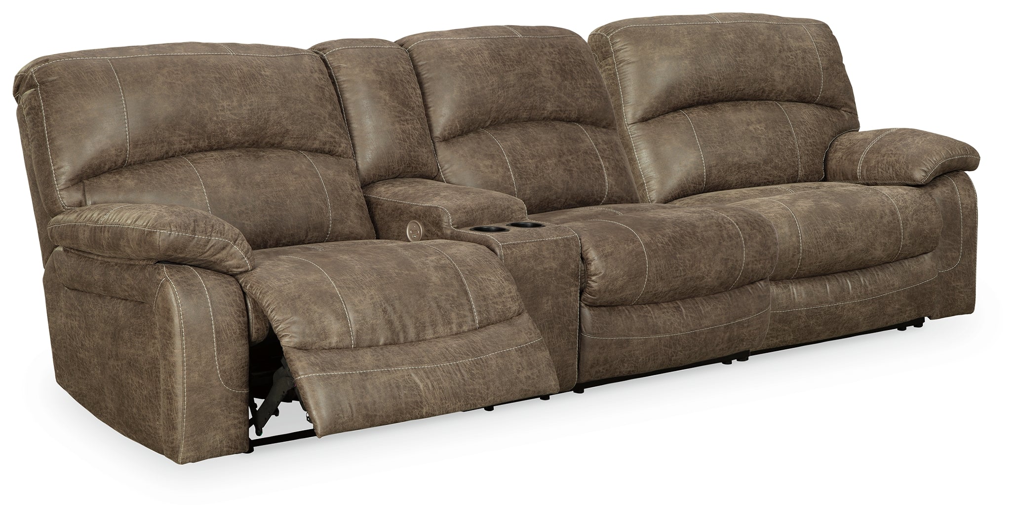 Floridian Furniture - Ashley Furniture - Segburg Sectional - 2-Piece Power Reclining Sectional Sofa / Driftwood - 34303S1
