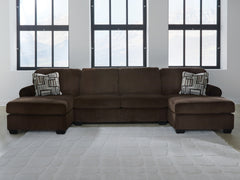 Floridian Furniture - Ashley Furniture - Kimlee Sectional - RAF 2-Piece Super Chaise / Chocolate - PC35603S4