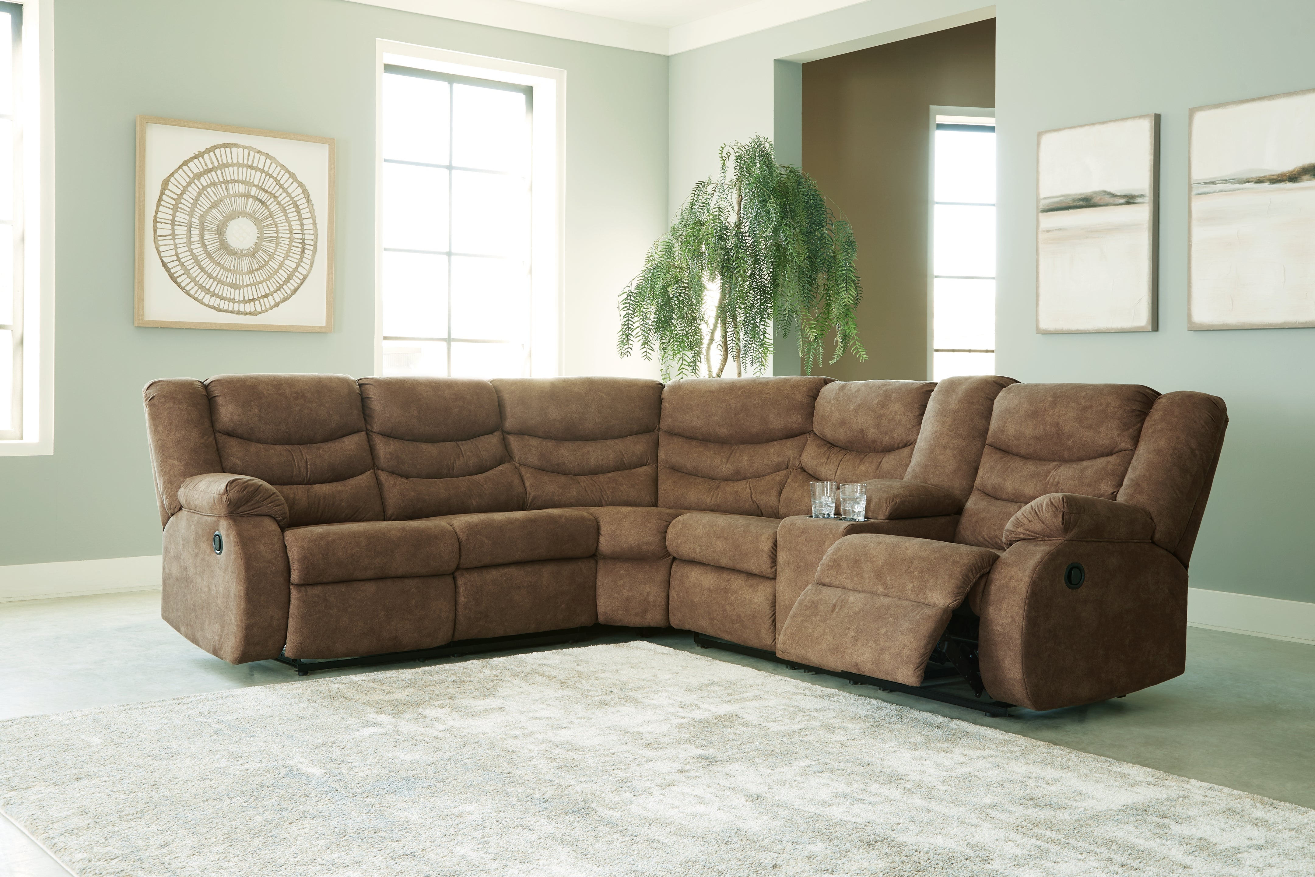 Floridian Furniture - Ashley Furniture - Partymate Sectional - 2-Piece Reclining Sectional / Slate - 36903S2