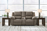 Floridian Furniture - Ashley Furniture - Laresview Living Room - DBL Rec Loveseat w/Console / Fossil - 3720394