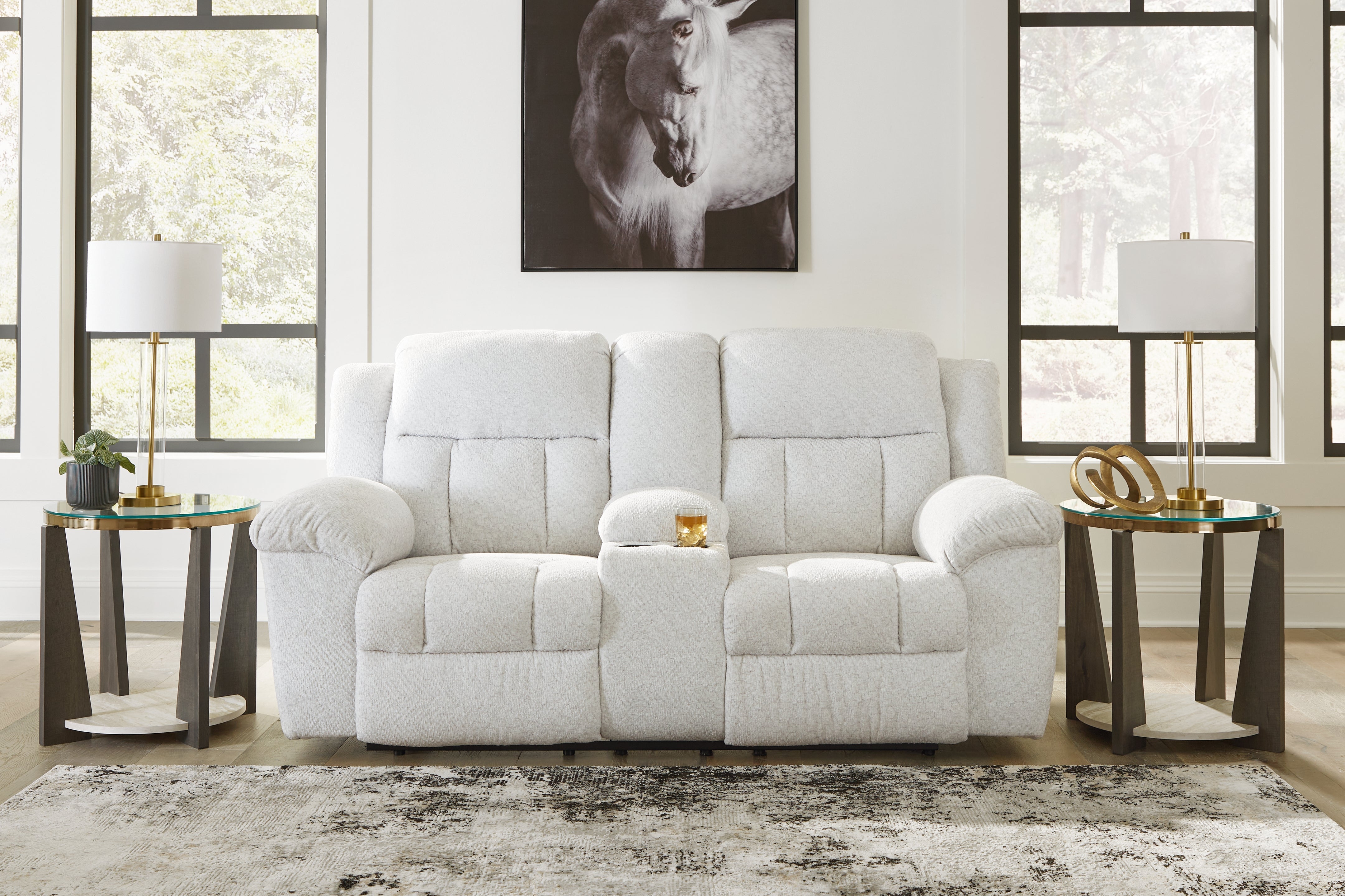 Floridian Furniture - Ashley Furniture - Frohn Living Room - Reclining Sofa / Graphite - 3740688