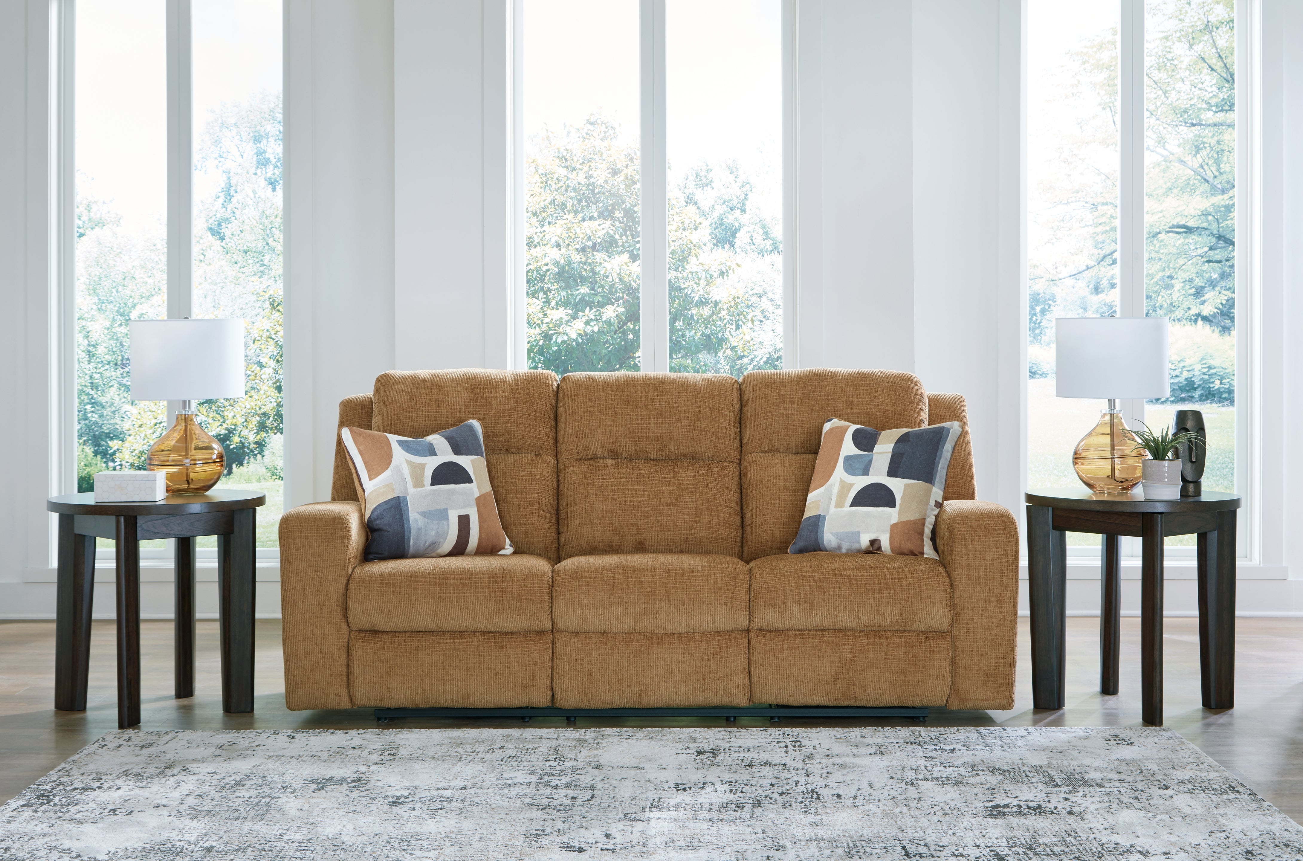 Floridian Furniture - Ashley Furniture - Kanlow Living Room - Reclining Sofa / Honey - 3860588