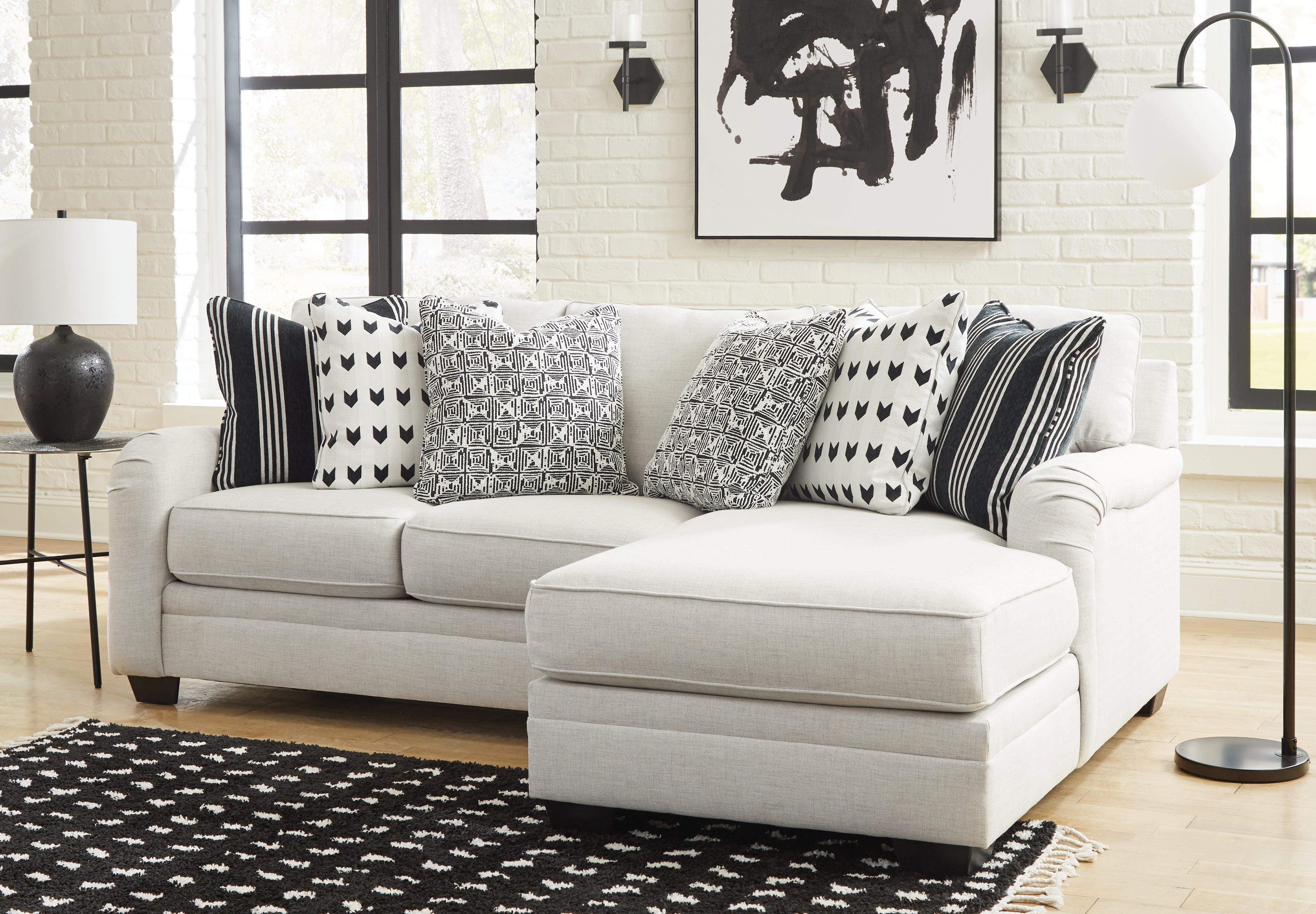 Floridian Furniture - Ashley Furniture - Huntsworth Sectional - RAF 5-Piece Sectional with Chaise / Dove Gray - 39702S5
