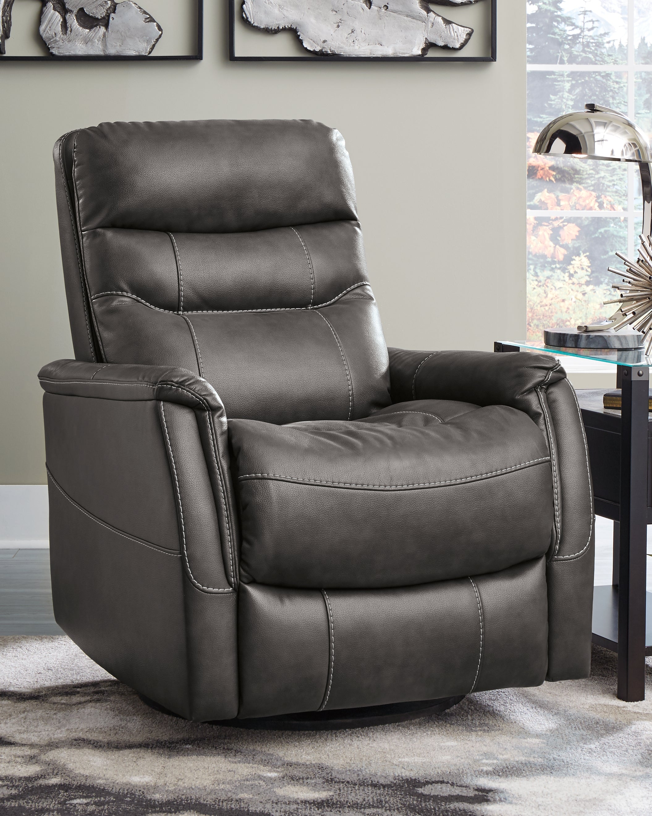 Floridian Furniture - Ashley Furniture - Riptyme Living Room - Swivel Glider Recliner / Quarry - 4640261