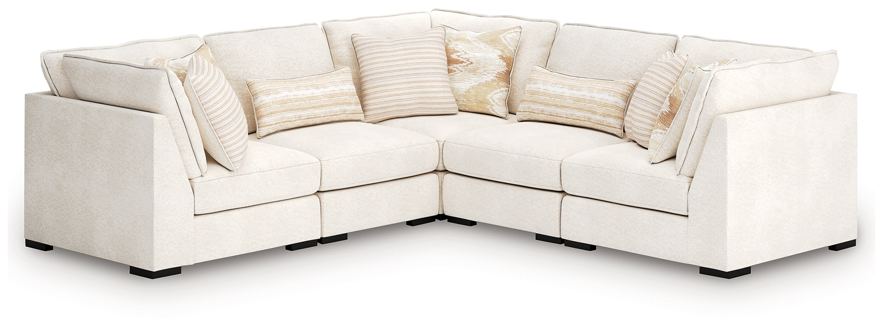 Floridian Furniture - Ashley Furniture - Donelson Creek Sectional - 5-Piece Sectional / Vanilla - 48002S1