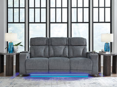 Floridian Furniture - Ashley Furniture - Studio Cave Living Room - PWR Recliner/ADJ Headrest / Steel - PC4980213