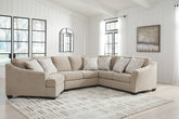 Floridian Furniture - Ashley Furniture - Brogan Bay Sectional - LAF 3-Piece Sectional with Cuddler / Cork - 52705S1