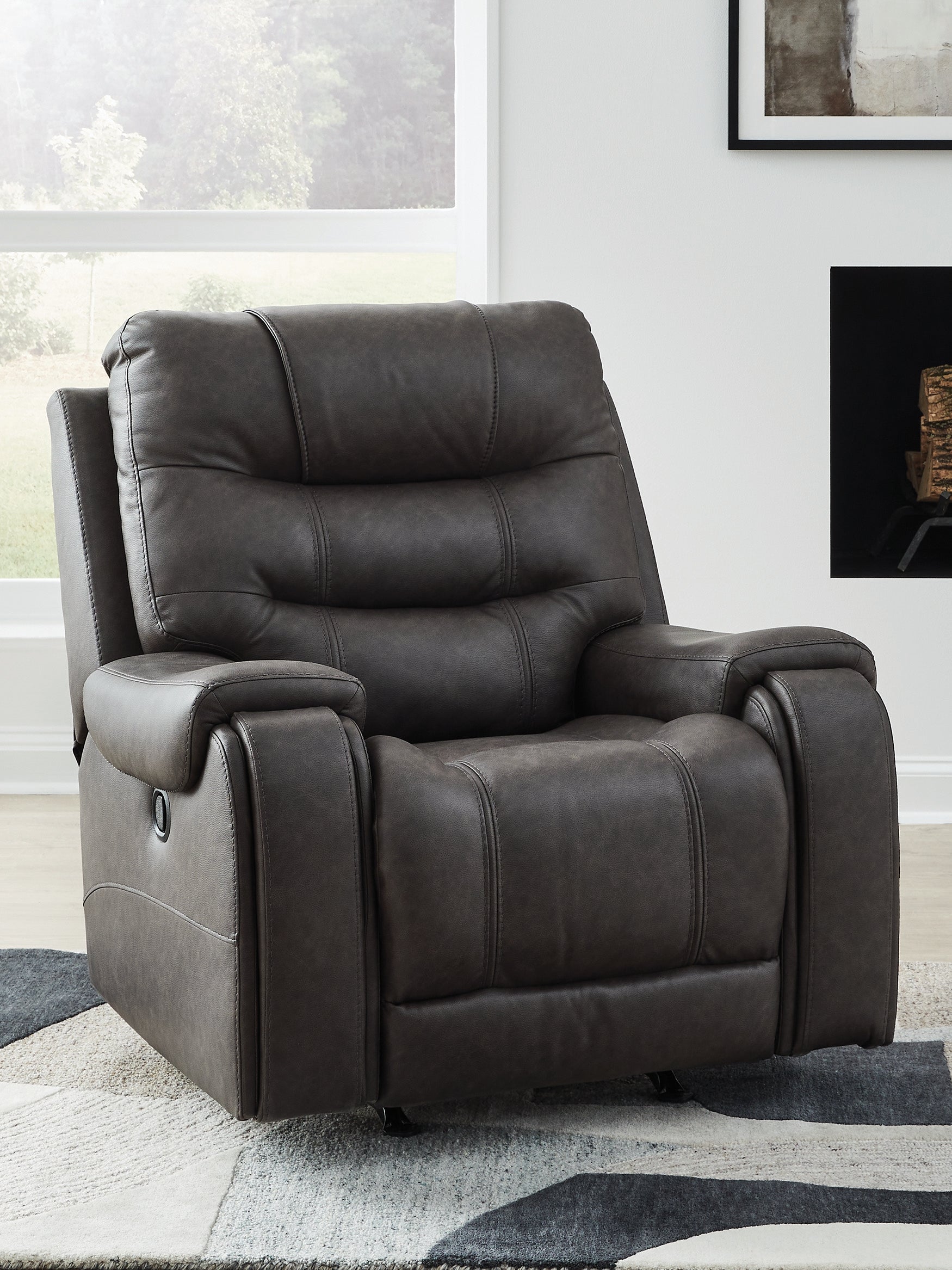 Floridian Furniture - Ashley Furniture - Femley Living Room - Rocker Recliner / Smoke - PC5330625