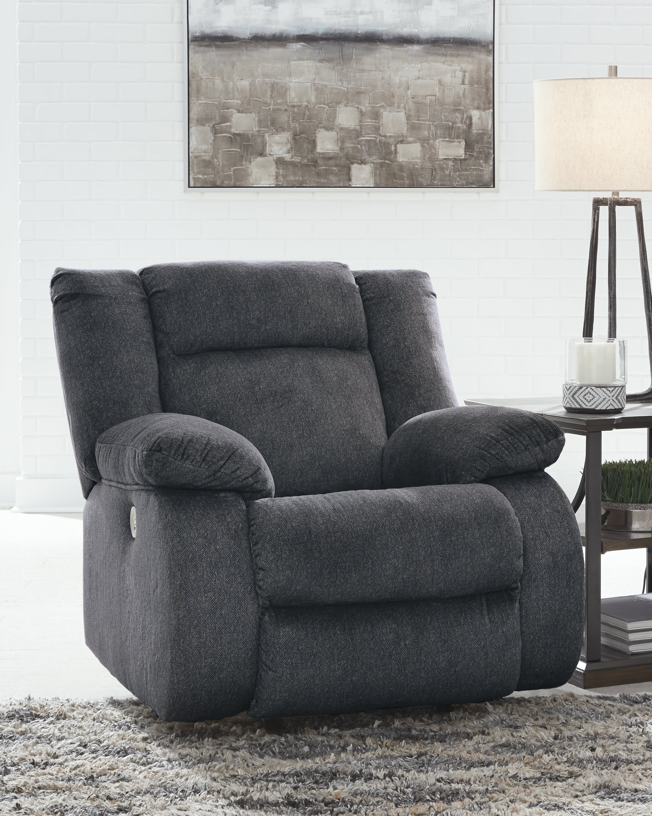 Floridian Furniture - Ashley Furniture - Burkner Living Room - Power Rocker Recliner / Marine - 5380498