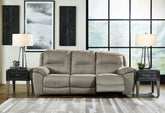 Floridian Furniture - Ashley Furniture - Next-Gen Gaucho Living Room - DBL REC PWR Loveseat w/Console / Putty - 5420396
