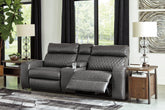 Floridian Furniture - Ashley Furniture - Samperstone Sectional - 2-Piece Power Reclining Sectional Loveseat / Gray - 55203S5