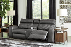 Floridian Furniture - Ashley Furniture - Samperstone Sectional - 2-Piece Power Reclining Sectional Loveseat / Gray - 55203S5