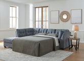 Floridian Furniture - Ashley Furniture - Marleton Sectional - 2-Piece Sleeper Sectional with Chaise / Gray - 55305S4