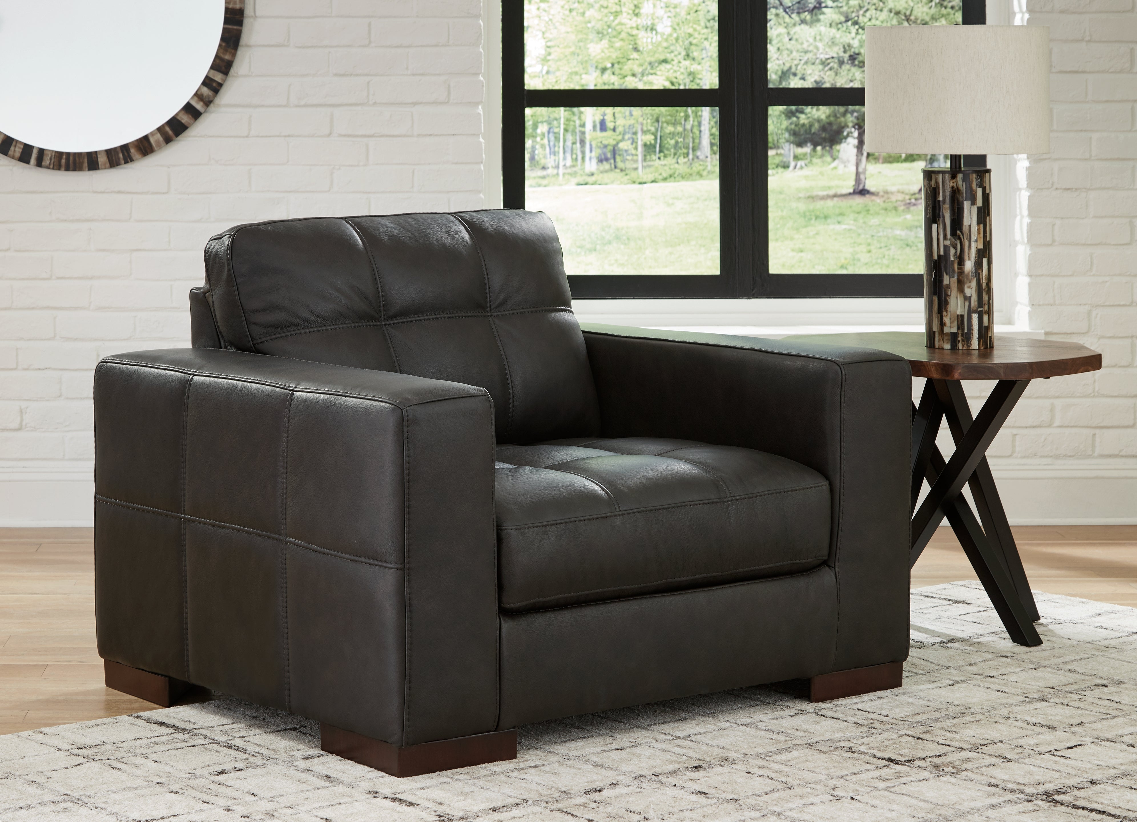 Floridian Furniture - Ashley Furniture - Luigi Living Room - Ottoman / Thunder - 5650614