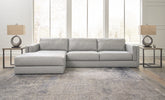 Floridian Furniture - Ashley Furniture - Amiata Sectional - LAF 2-Piece Sectional with Chaise / Glacier - 57404S2