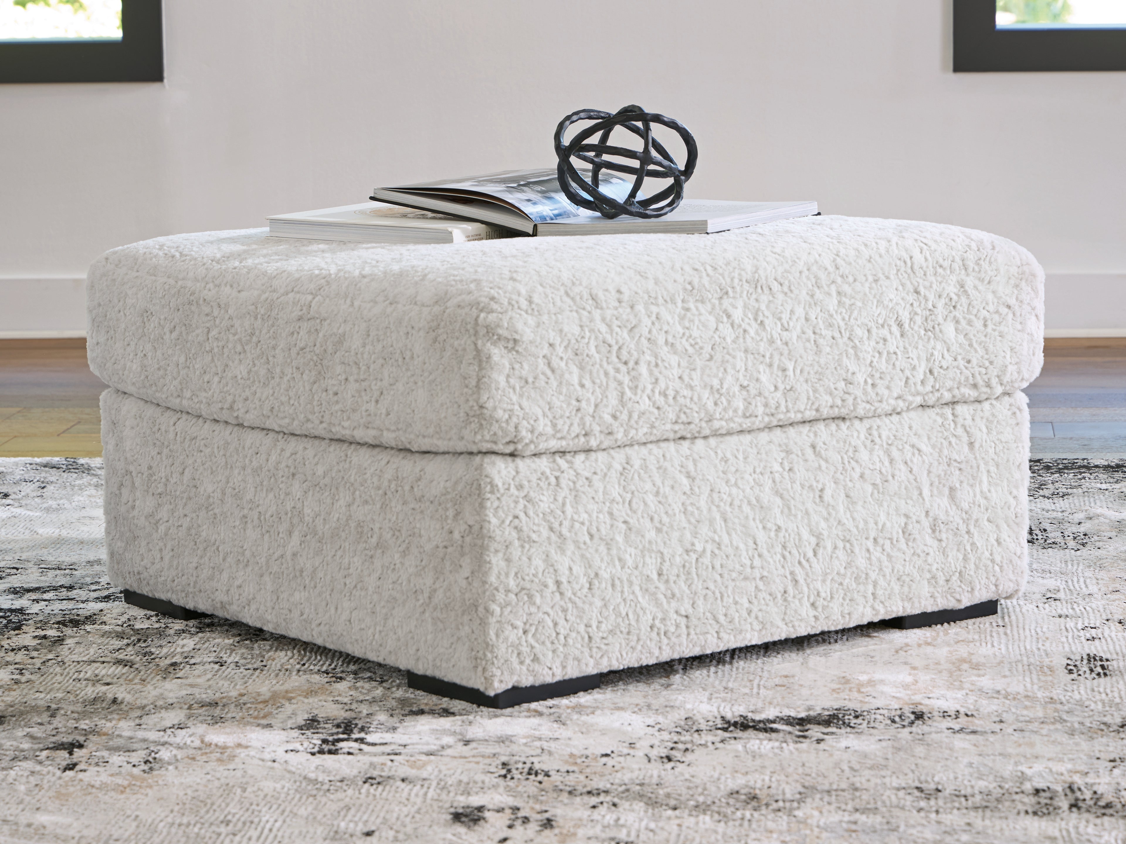 Floridian Furniture - Ashley Furniture - Cuddle Plush Living Room - Oversized Accent Ottoman / Arctic - PC5910608