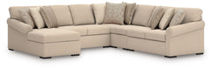 Floridian Furniture - Ashley Furniture - LadyMae Sectional - RAF 2-Piece Sectional with Chaise / Twill - 59404S6