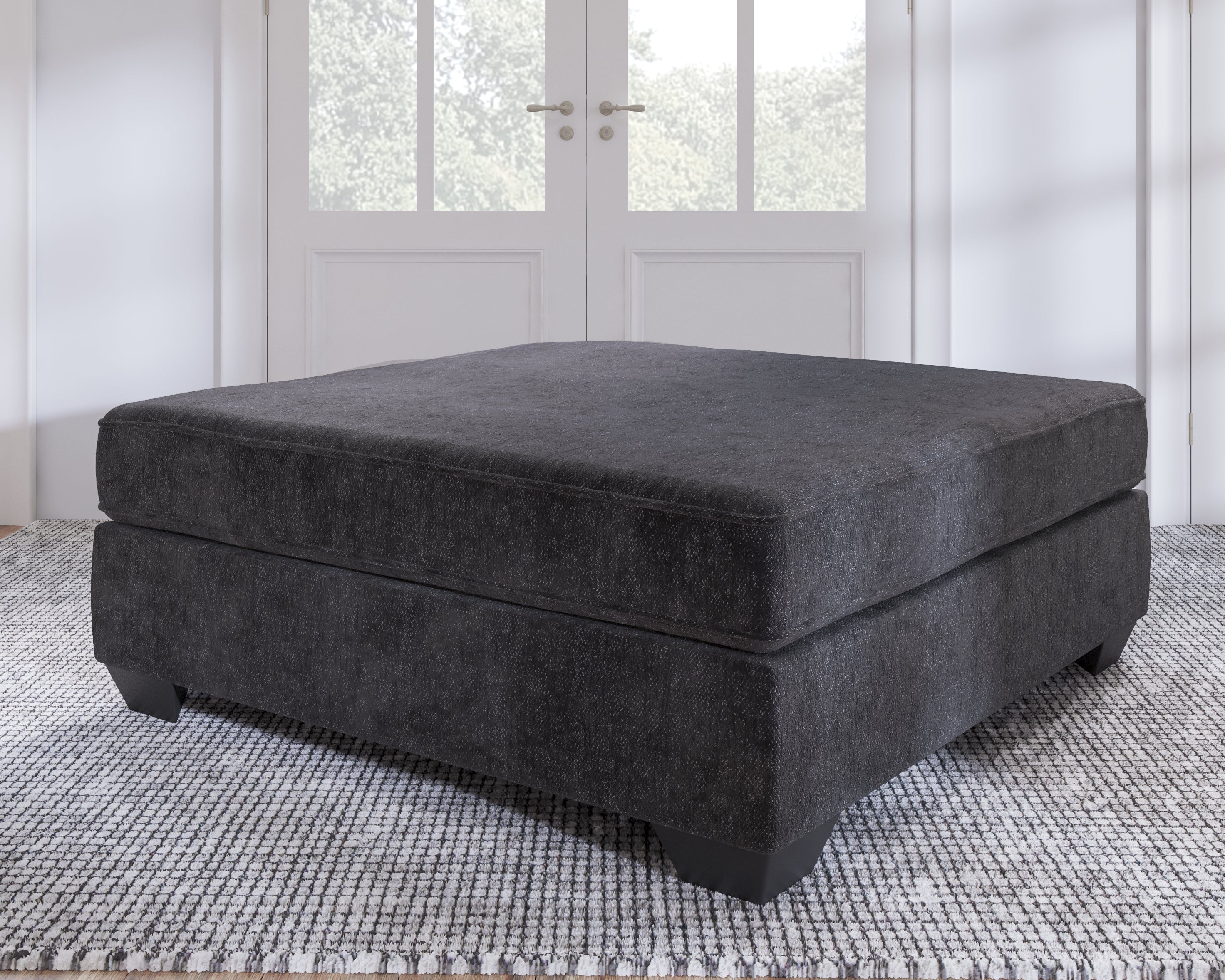 Floridian Furniture - Ashley Furniture - Lavernett Living Room - Oversized Accent Ottoman / Charcoal - 5960308