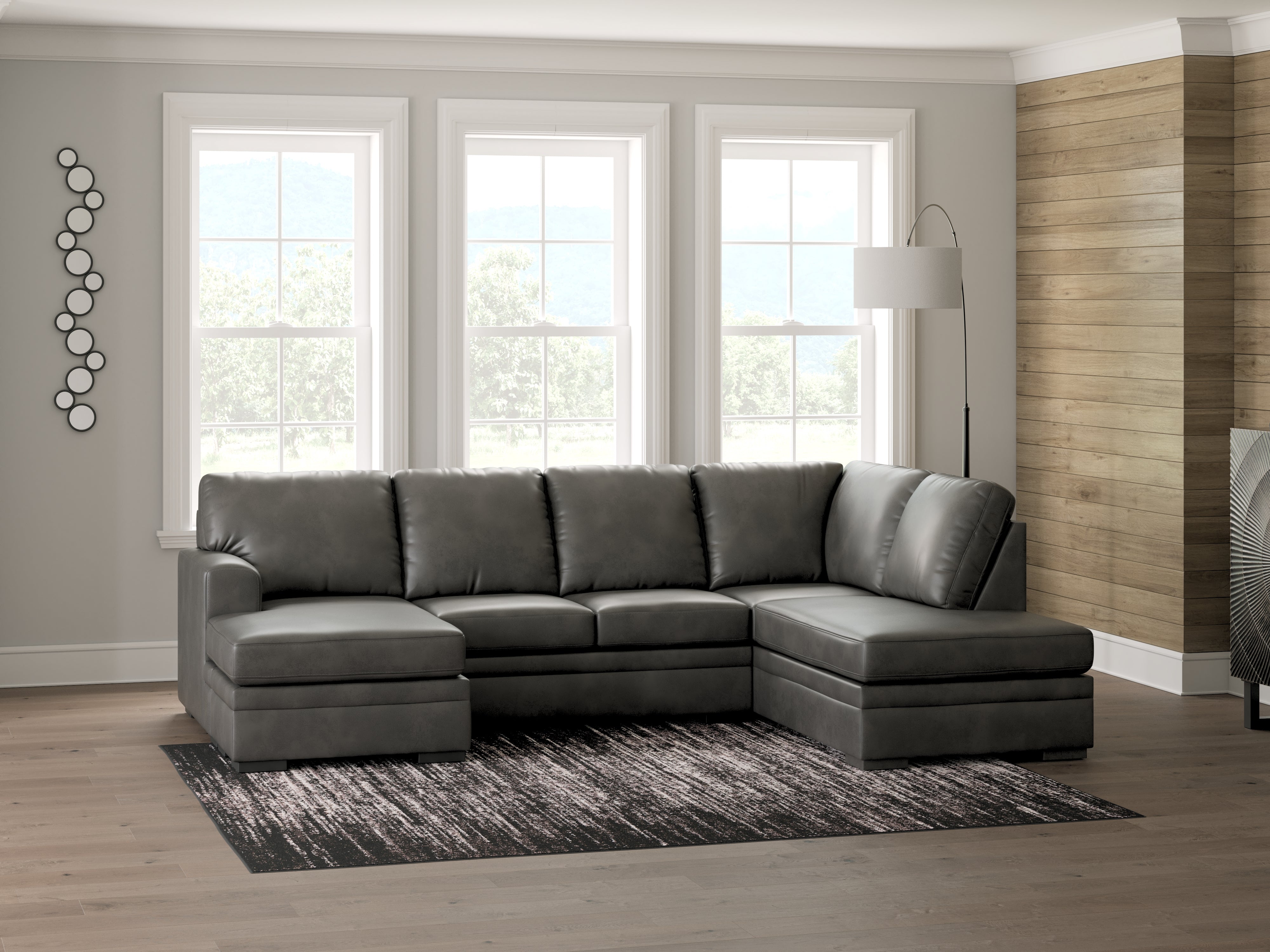 Floridian Furniture - Ashley Furniture - Lofton-Pike Sectional - LAF 2-Piece Sectional with Chaise / Shadow - PC61610S1