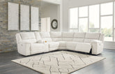 Floridian Furniture - Ashley Furniture - Keensburg Sectional - RAF Reclining Power Loveseat / Linen - 6180775