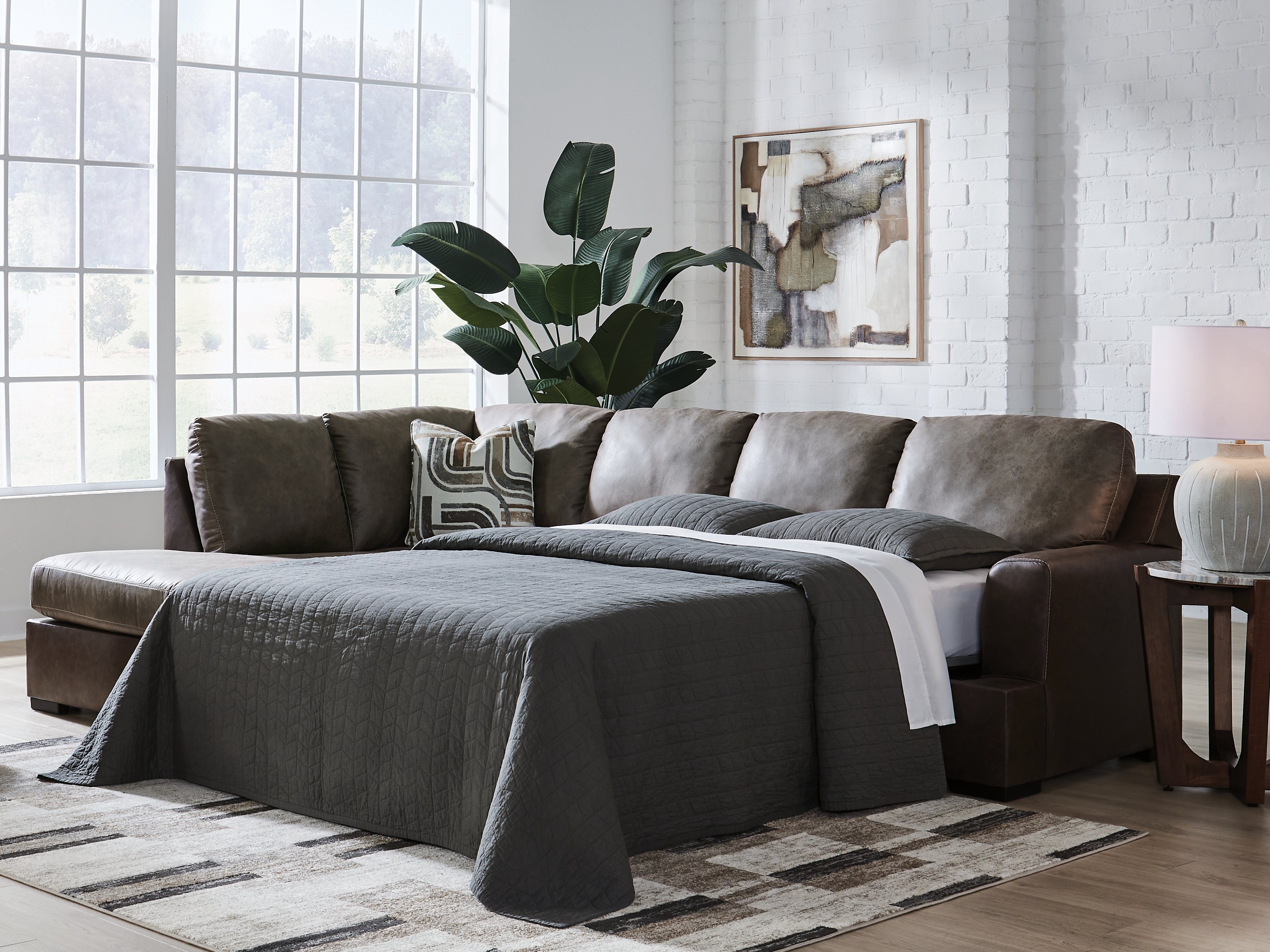 Floridian Furniture - Ashley Furniture - Castille Way Sectional - RAF 2-Piece Sleeper Sectional with Chaise - PC62703S4