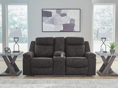 Floridian Furniture - Ashley Furniture - Brysonview Living Room - DBL Rec Loveseat w/Console - 6360594