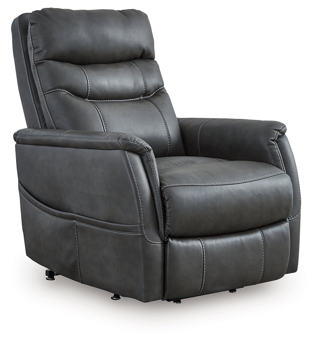 Floridian Furniture - Ashley Furniture - Strawbill Living Room - Power Lift Recliner / Sapphire - 6391012