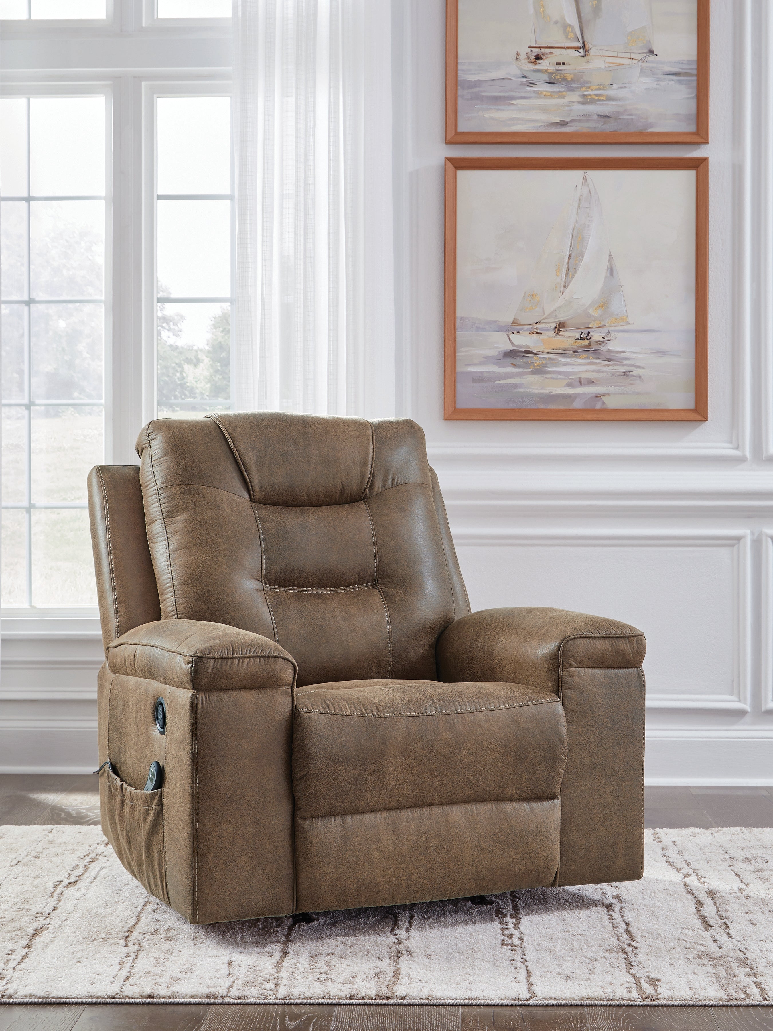 Floridian Furniture - Ashley Furniture - Stockworth Living Room - Rocker Recliner / Granite - PC6560525