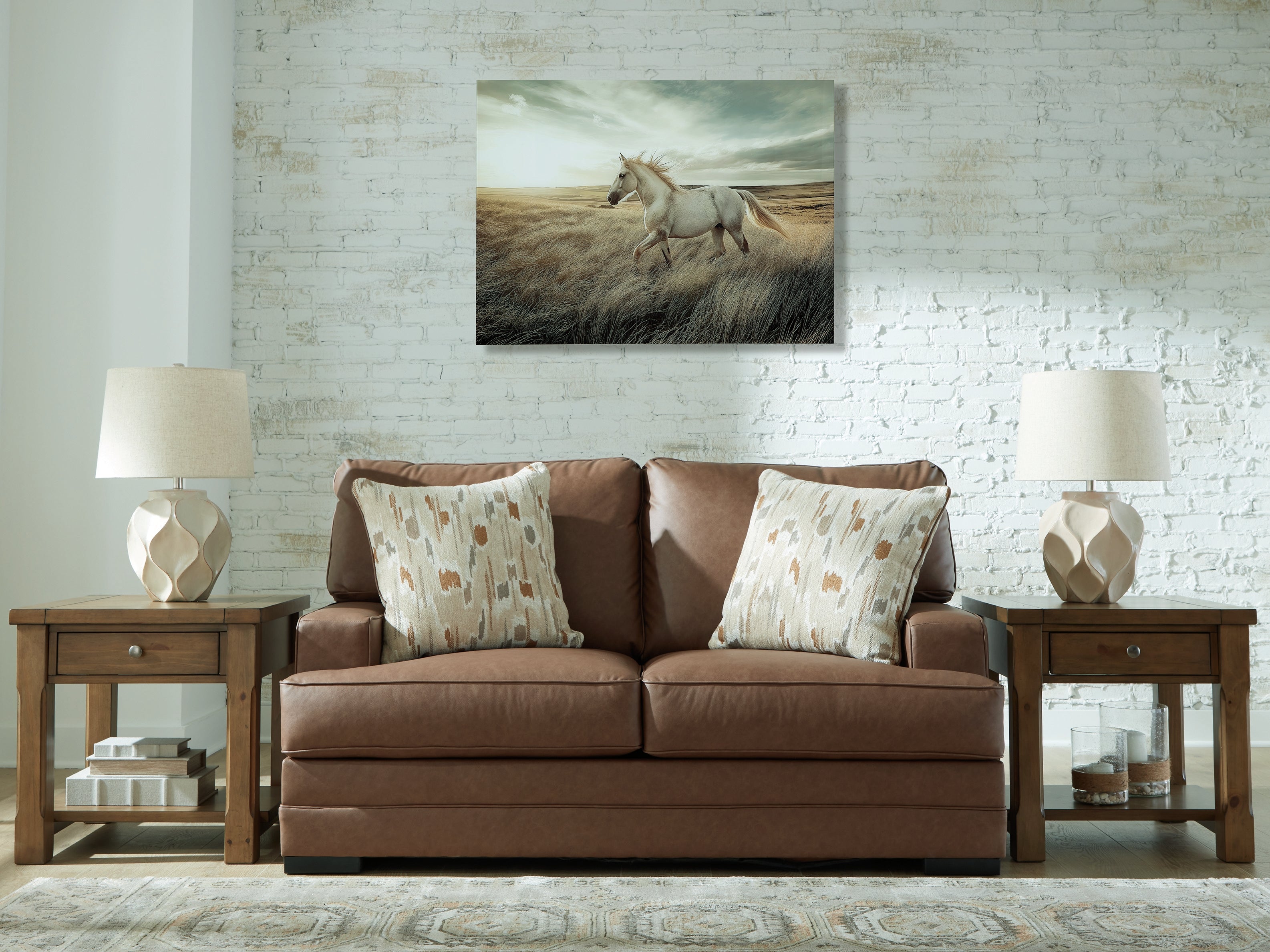 Floridian Furniture - Ashley Furniture - VillaCourt Living Room - Sofa / Caramel - 7490938