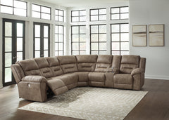 Floridian Furniture - Ashley Furniture - Ravenel Sectional - 4-Piece Power Reclining Sectional / Fossil - 83106S4