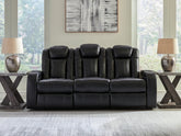 Floridian Furniture - Ashley Furniture - Caveman Den Living Room - PWR Recliner/ADJ Headrest / Midnight - 9070313
