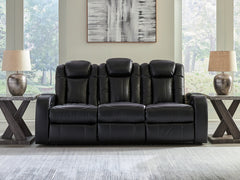 Floridian Furniture - Ashley Furniture - Caveman Den Living Room - PWR Recliner/ADJ Headrest / Midnight - 9070313
