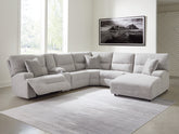 Floridian Furniture - Ashley Furniture - Acklen Place Sectional - 2-Piece Power Reclining Sectional / Navy - 93607S16