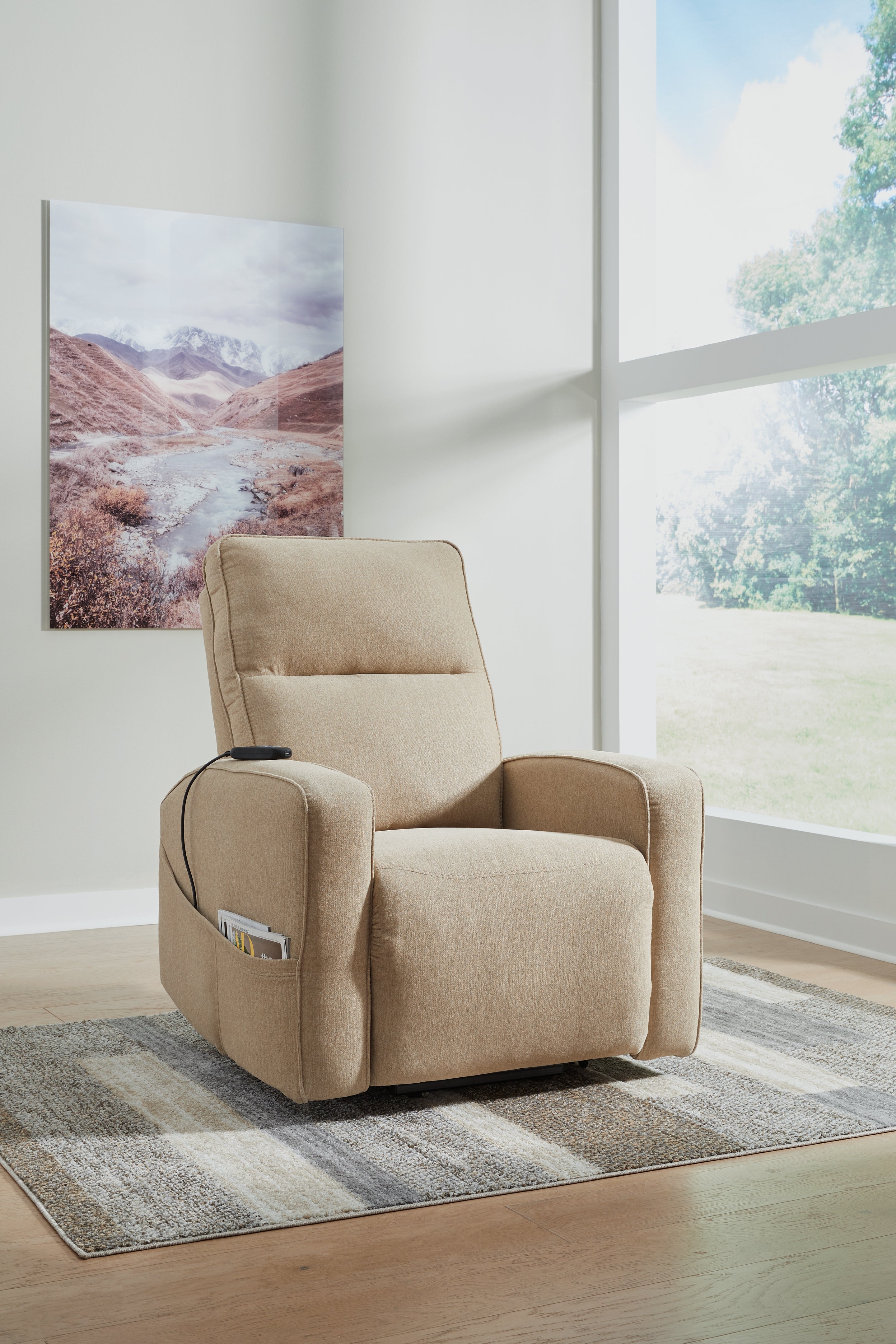Floridian Furniture - Ashley Furniture - Starganza Living Room - Power Lift Recliner / Gray - 9370412