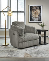 Floridian Furniture - Ashley Furniture - Tie-Breaker Living Room - Swivel Glider Recliner / Fog - 9490361