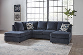 Floridian Furniture - Ashley Furniture - Albar Place Sectional - RAF 2-Piece Sectional / Cobalt - 95302S2